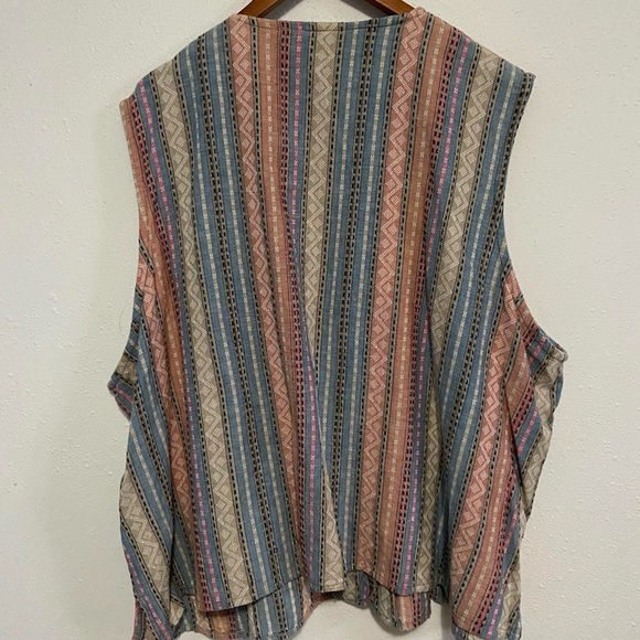 Multicolored Vintage Western Beaded Fringe Vest - Picture 7 of 7